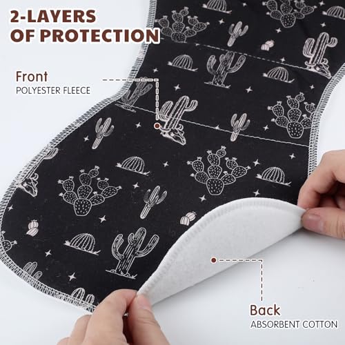 SmoothNovelty 5 Pack Vintage Western Baby Burp Cloths Soft Absorbent Burping Rags for Newborns 19"x9" Spit up Cloths for Boy Girl Newborn Baby Shower Registry Gifts Set Nursery Decor - Image 3