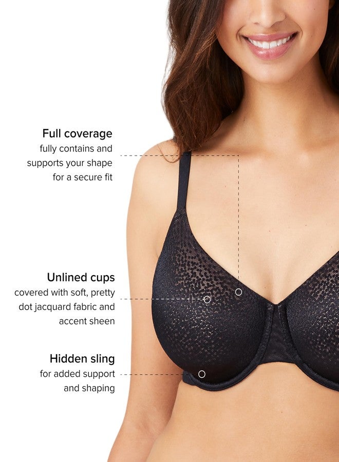 Wacoal Women’s Back Appeal| Non Padded | Wired |Full Cup| Everyday Wear | Plus Size | Comfortable | Full Support Bra - Black(34C) - Image 2