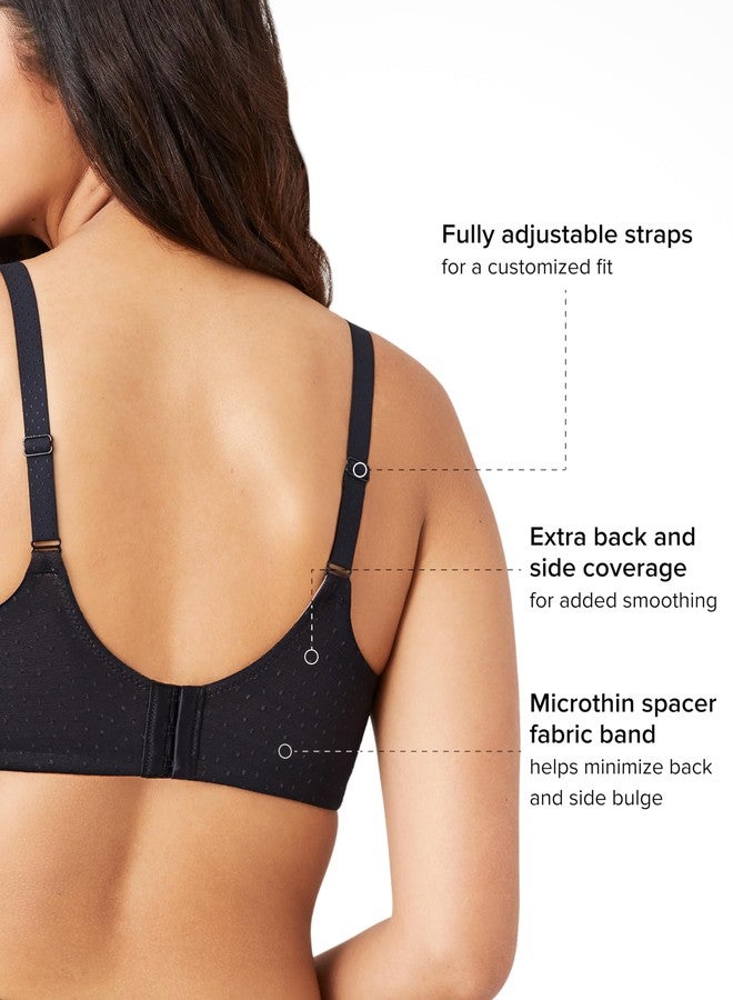 Wacoal Women’s Back Appeal| Non Padded | Wired |Full Cup| Everyday Wear | Plus Size | Comfortable | Full Support Bra - Black(34C) - Image 3