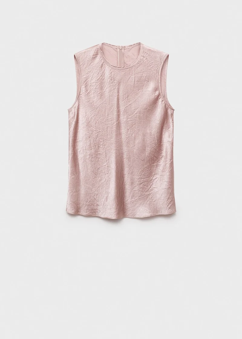 مانجو بلوزة ساتان بتأثير مجعد