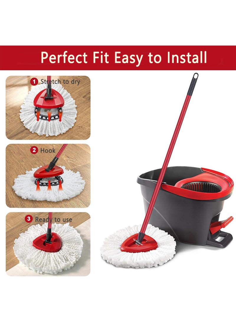 Vileda 6 Pack Replacement Mop Heads, Microfiber Spin Mop Refills Replace Head Compatible With Vileda Easy Wring & Clean and Turbo Microfibre Mop, Effortless Mop Cleaning - Image 3