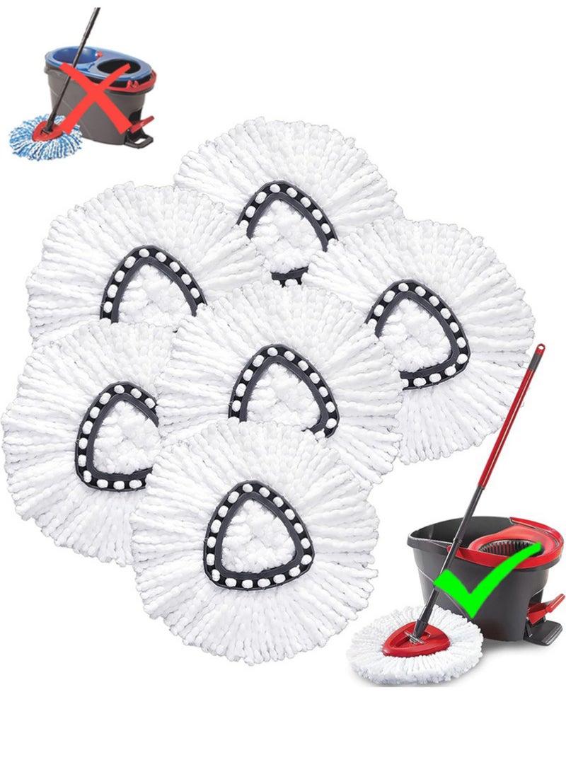 Vileda 6 Pack Replacement Mop Heads, Microfiber Spin Mop Refills Replace Head Compatible With Vileda Easy Wring & Clean and Turbo Microfibre Mop, Effortless Mop Cleaning - Image 1