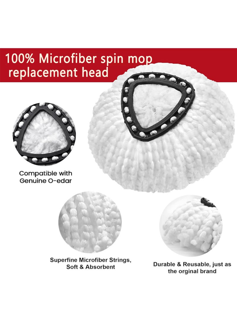 Vileda 6 Pack Replacement Mop Heads, Microfiber Spin Mop Refills Replace Head Compatible With Vileda Easy Wring & Clean and Turbo Microfibre Mop, Effortless Mop Cleaning - Image 4