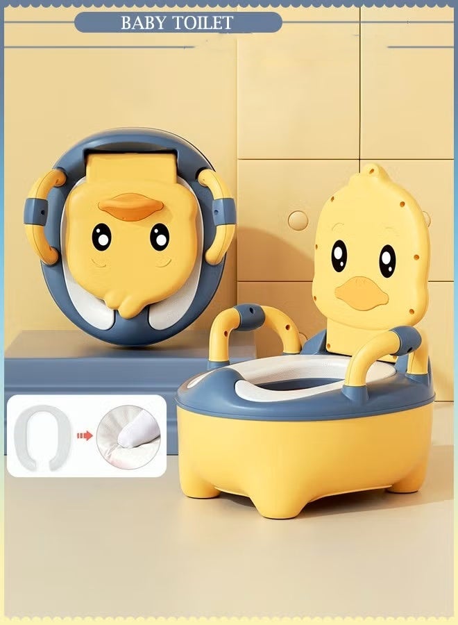 Baby Toilet,Baby Toilet Seat,Splash-Proof Baby Toilet,Cute Toilet Chair Detachable Bedpan For Baby,Plastic Toilet Potty Trainer Seat - Image 1