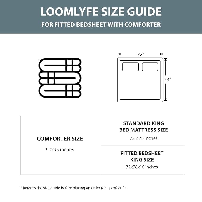 LOOMLYFE 300 TC All Season King Size AC Comforter || Blanket || Duvet with 1 King Size Elastic Fitted Bedsheet and 2 Large Pillow Cover - 4 Piece Comforter Set - BeigeAnokhi - Image 4