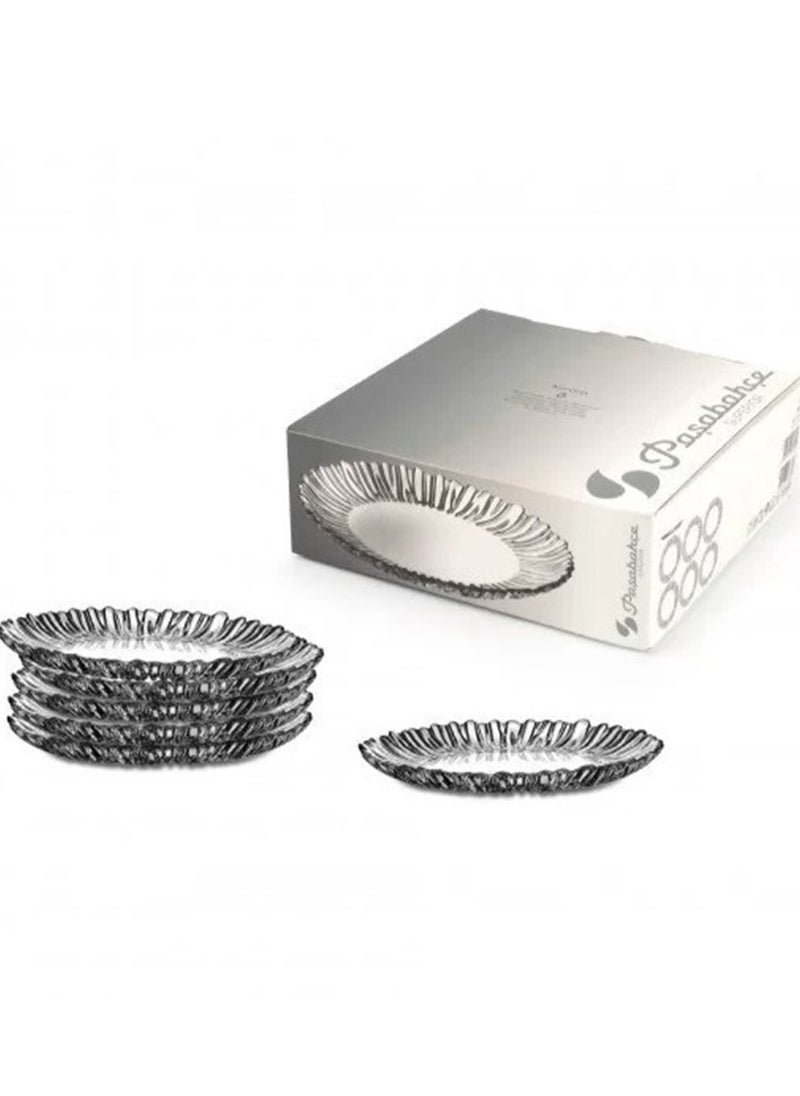 Pasabache 6- Pieces Multi-Use Turkish Glass Serving Dish Clear Round 20.5 Cm  - Image 3