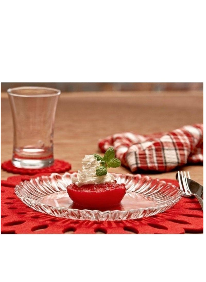 Pasabache 6- Pieces Multi-Use Turkish Glass Serving Dish Clear Round 20.5 Cm  - Image 4