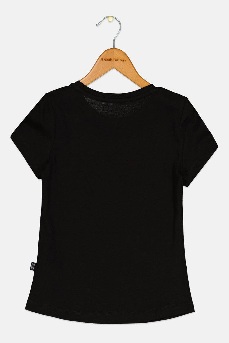 PUMA Kids Girl Sportwear Fit Short Sleeves Outdoor Top, Black - Image 2