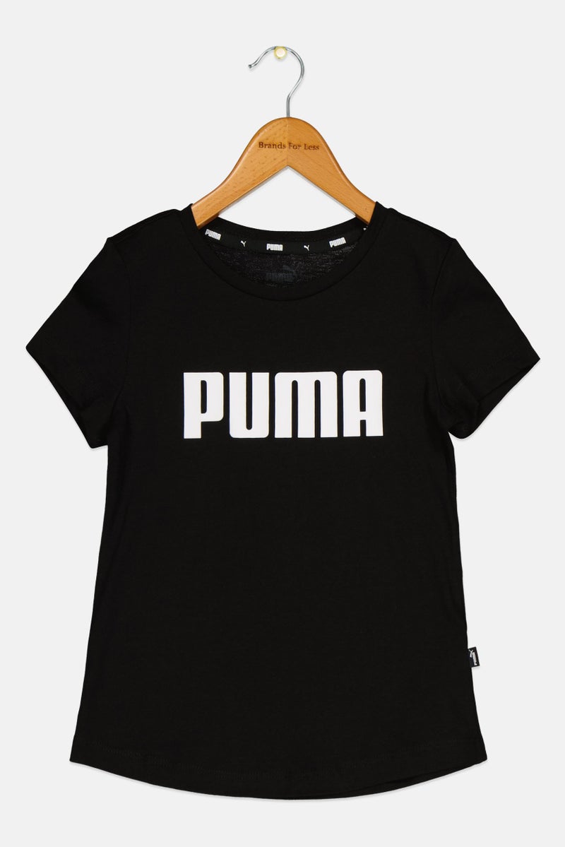 PUMA Kids Girl Sportwear Fit Short Sleeves Outdoor Top, Black - Image 1