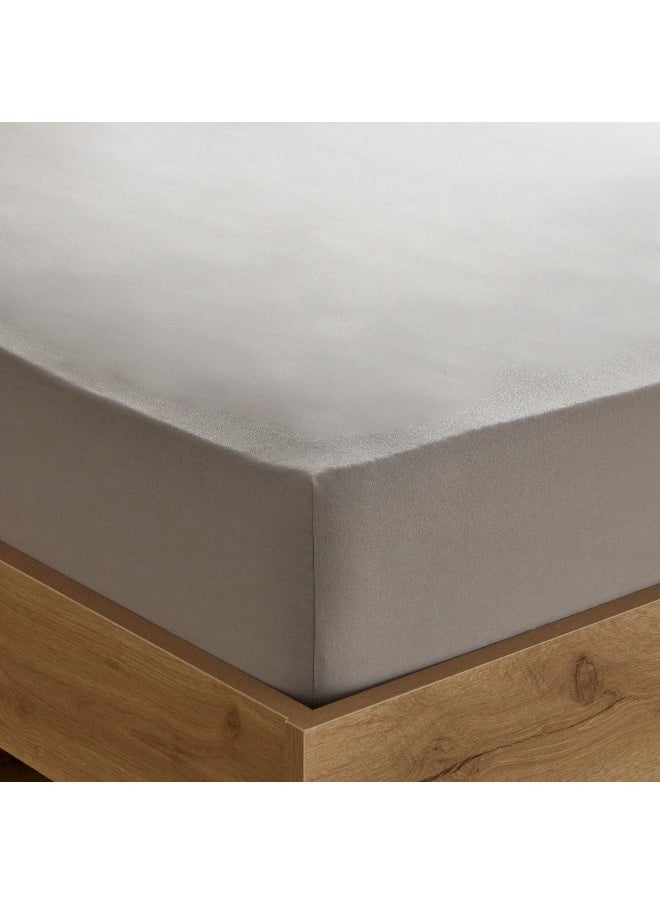 Home Box Derby Solid Microfiber Twin Fitted Sheet - 120x200+25 cm  - Image 5