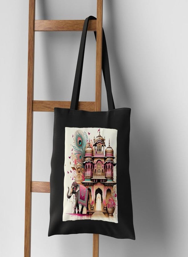 PrintingZone Canvas Tote Bag for Women - 1 Pc, Women Tote, Printed Canvas Tote Bag, Printed Tote, Stylish Bags(BTB-100)(BTB-100) - Image 4