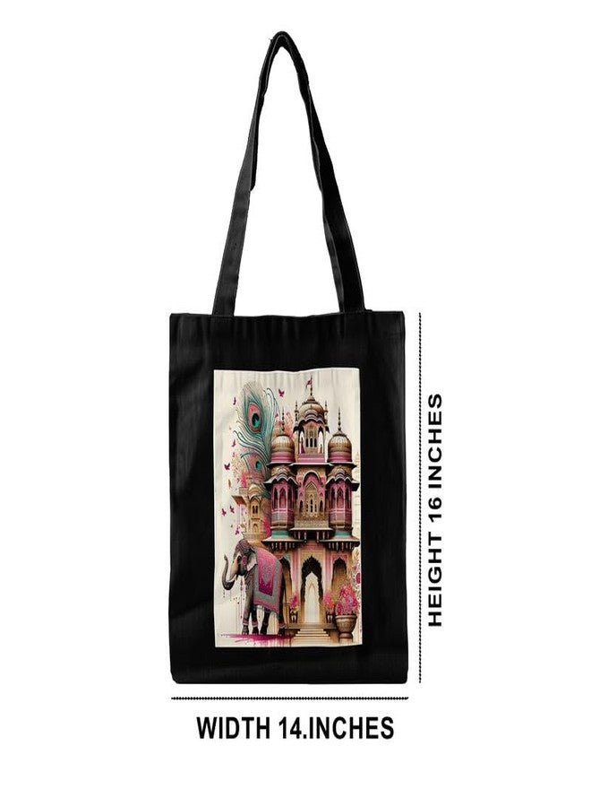 PrintingZone Canvas Tote Bag for Women - 1 Pc, Women Tote, Printed Canvas Tote Bag, Printed Tote, Stylish Bags(BTB-100)(BTB-100) - Image 5