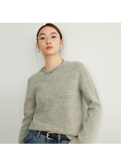 Generic Seamless Wool Sweater Ribbed Knit Womens Pullover salt white  - Image 2