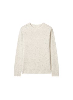 Generic Seamless Wool Sweater Ribbed Knit Womens Pullover salt white  - Image 5