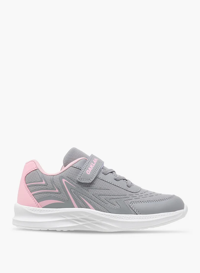 شو اكسبرس Girls Panelled Sports Shoes with Hook and Loop Closure
