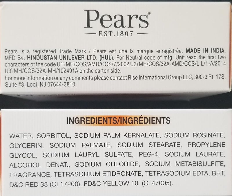 Pears صابون بيرز الشفاف 3.5 أونصة - نقي ولطيف مع زيوت نباتية - Image 4