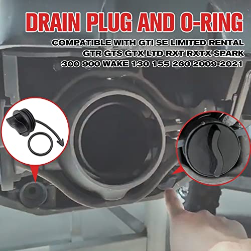Ducpuve Drain Plug for SeaDoo for GTI SE Limited Rental RXT RXTX GTR LTD GTS GTX Wake 130 155 260 Spark 300 900 09-21 Replaces 292001352 292001320 292002024, 4 Pcs - Image 3
