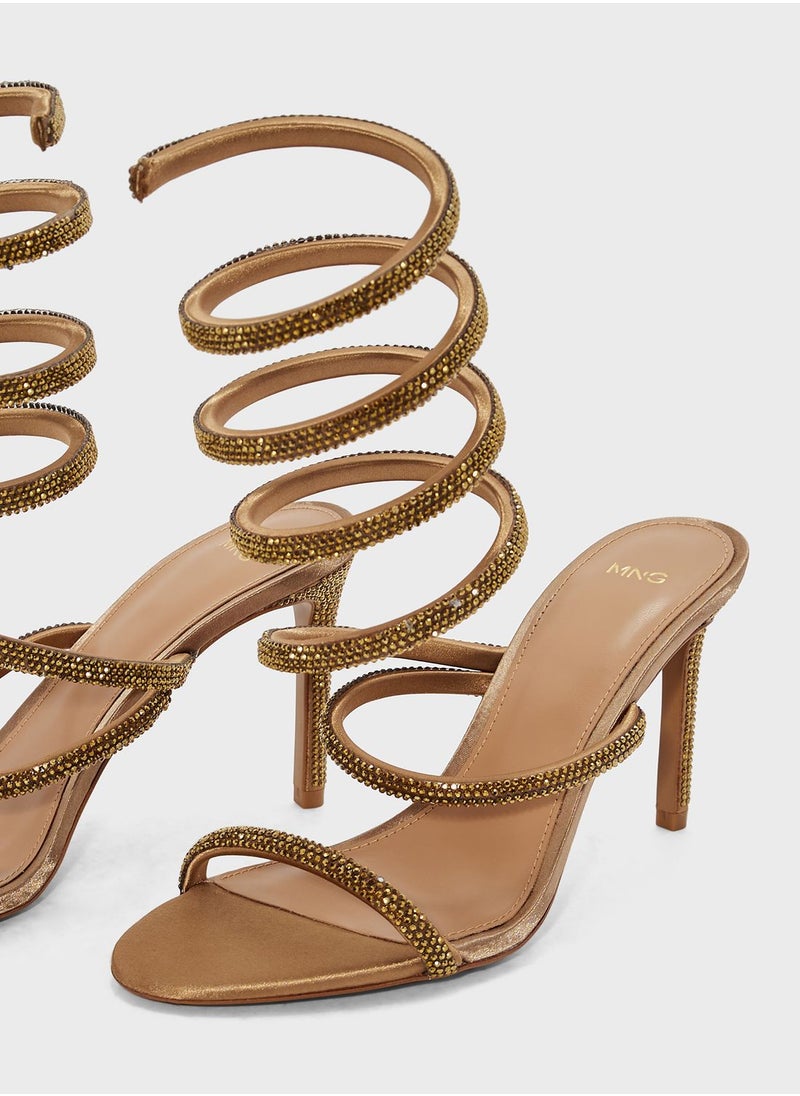 MANGO - Mahalo Mid Heel Sandals - Image 1