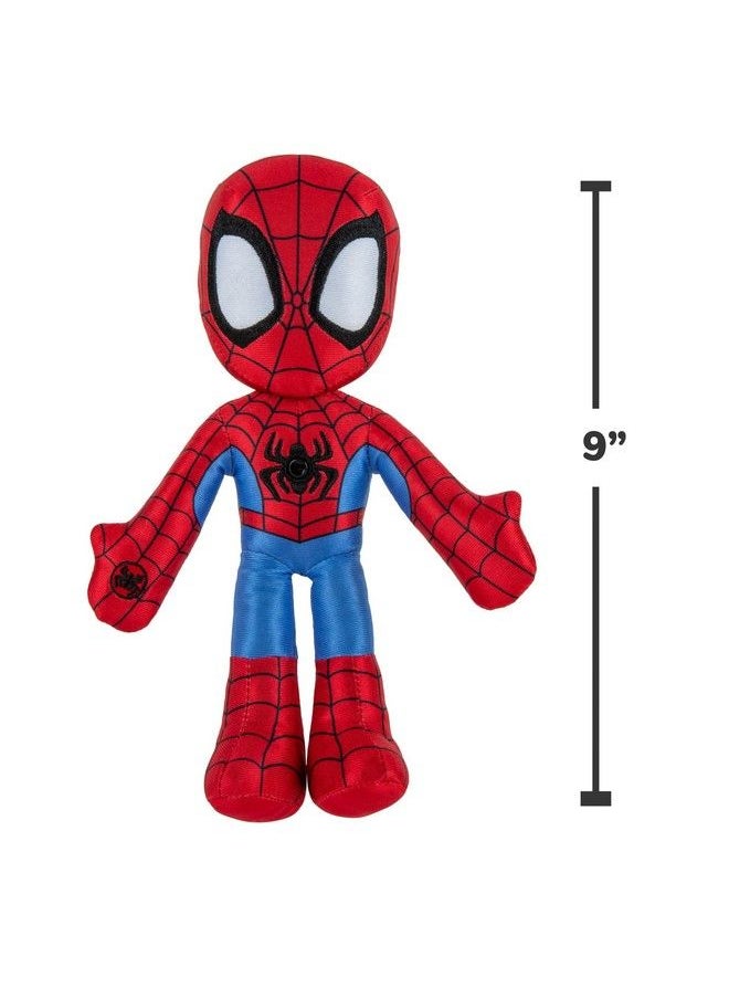 Spidey And His Amazing Friends Web Flash Spidey Plush 9 Inch Plush With Light Up Signal Toys Featuring Your Friendly Neighborhood Spideys