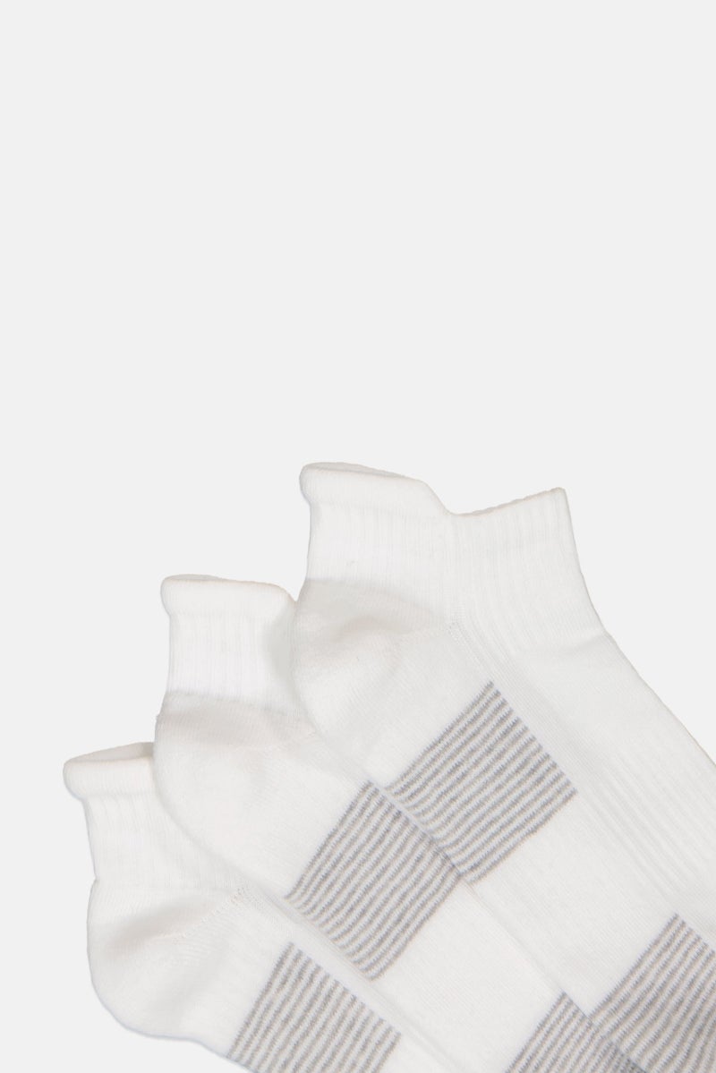 RBX Men 3 Pairs Stripe Ankle Socks, White - Image 2