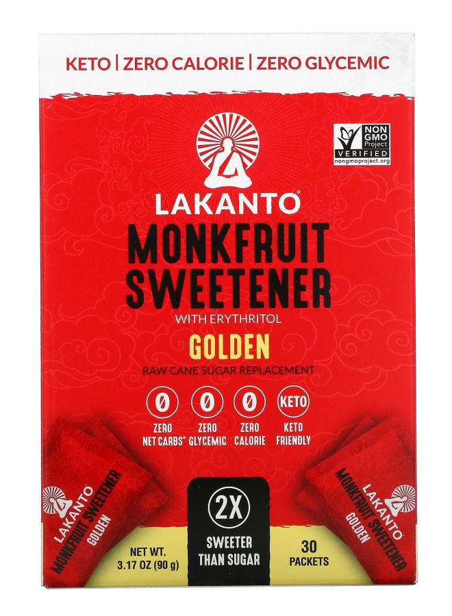 Monkfruit Sweetener with Erythritol Golden 30 Packets