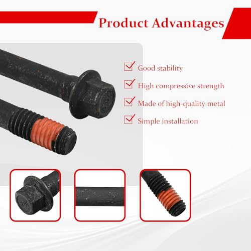 BIGREAT Engine Cylinder Head Bolt Set Compatible with Chevy GMC Yukon Cadillac Buick Pontiac Oldsmobile Replaces# ES72856 Pack of 2 - Image 4