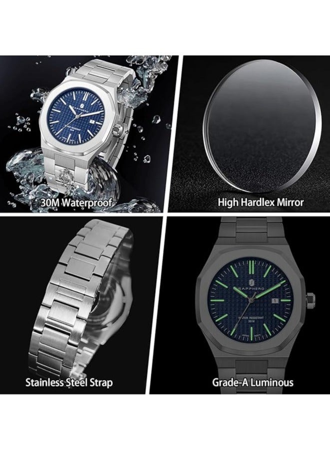 سافيرو ساعات رجاليه  كوارتز ضد الماء - Image 4