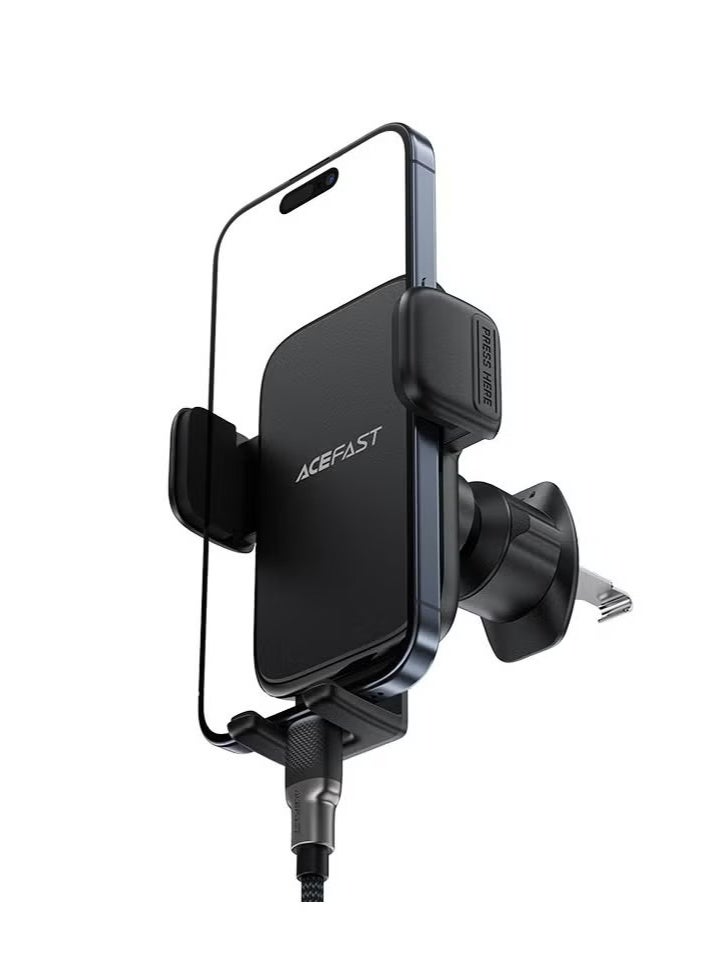 ACEFAST D27 Press Type Phone Stand Holder Car Air Vent 360 Degree Rotation Phone Clamp-Black - Image 2