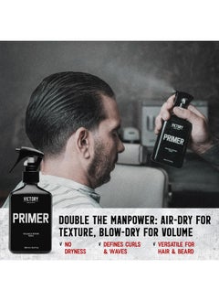 Victory Barber & Brand Sea Salt Thickening Spray for Men's Hair | PRIMER by Victory Barber & Brand | Made in the USA  - Image 3