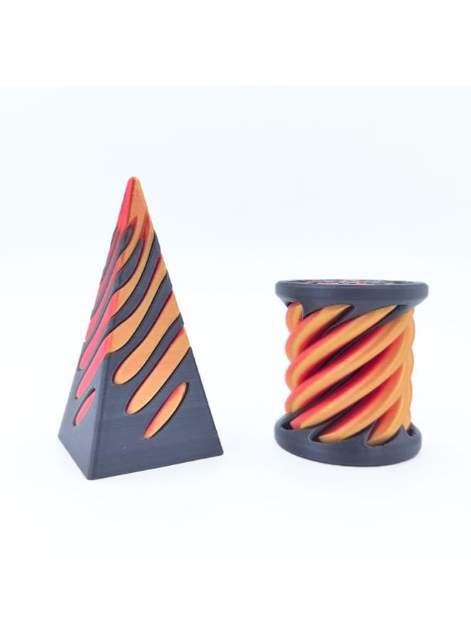 Shake The Sound Explosion Decompression Toy Push Music 3d Printing Tide Play Decompression Artifact Spiral Three-dimensional Children's Educational Toys