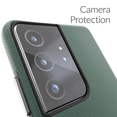 Crave Dual Guard for Galaxy S21 Ultra Case, Shockproof Protection Dual Layer Case for Samsung Galaxy S21 Ultra, S21 Ultra 5G (6.8 inch) - Forest Green - Image 3