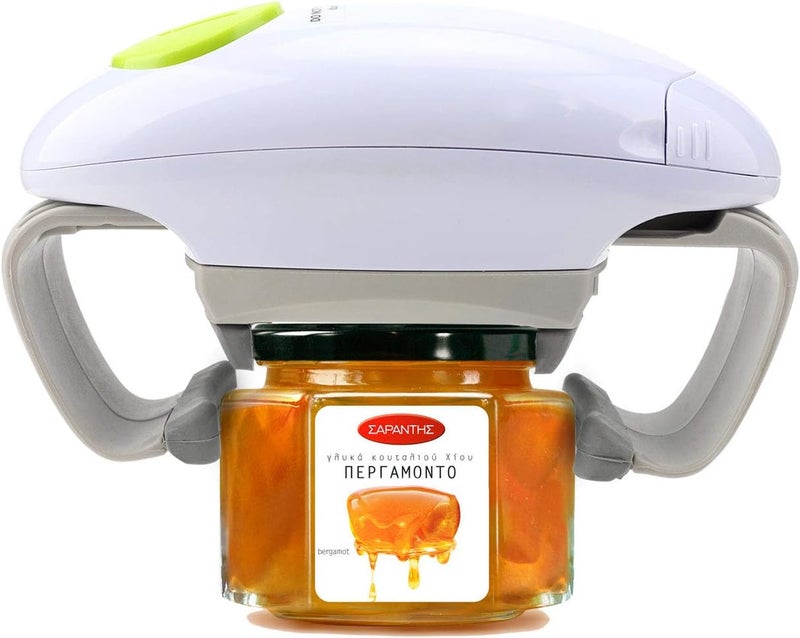Besmon Electric Jar Opener, Kitchen Gadget Strong Tough Automatic Jar Opener For New Sealed Jars,The Hands Free Jar Opener with Less Effort to Open (White) - Image 1