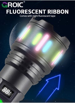 GROIC Flashlights Rechargeable High Lumens, 1800 mAH Super Bright Flashlight, Adjustable Tactical Flashlight Waterproof Handheld Flash Light LED Flashlight for Emergencies, Camping, Hiking  - Image 5