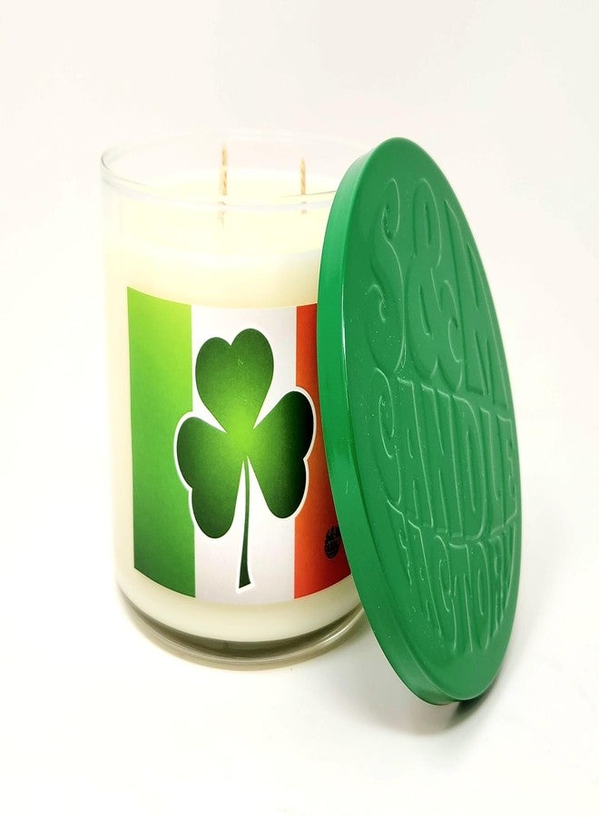 S&M Candle Factory شمعة برائحة القرفة والكريمة الأيرلندية ~ شمعة عيد القديس باتريك ~ شمعة صويا طبيعية فاخرة بثلاث فتائل، وزنها 14.5 أونصة ~ أيرلندا (قرفة وكريمة أيرلندية، كبيرة بثلاث فتائل) - Image 2