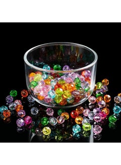 Generic of 700 Beads for Threading Crystal Glass Beads 8 mm Colourful Craft Beads Acrylic Beads Artificial Pearls Jewellery Making for Bracelets Jewellery Crafts DIY Necklace  - Image 1