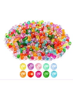Generic of 700 Beads for Threading Crystal Glass Beads 8 mm Colourful Craft Beads Acrylic Beads Artificial Pearls Jewellery Making for Bracelets Jewellery Crafts DIY Necklace  - Image 2