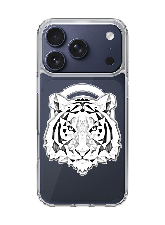 Stylizedd Classic Clear MagSafe Case for iPhone 17 Pro , Hybrid Soft Case Flexible Edges Anti Drop TPU PC Gel Thin Transparent Cover [ Designed for iPhone 17 Pro ] - Poly Tiger