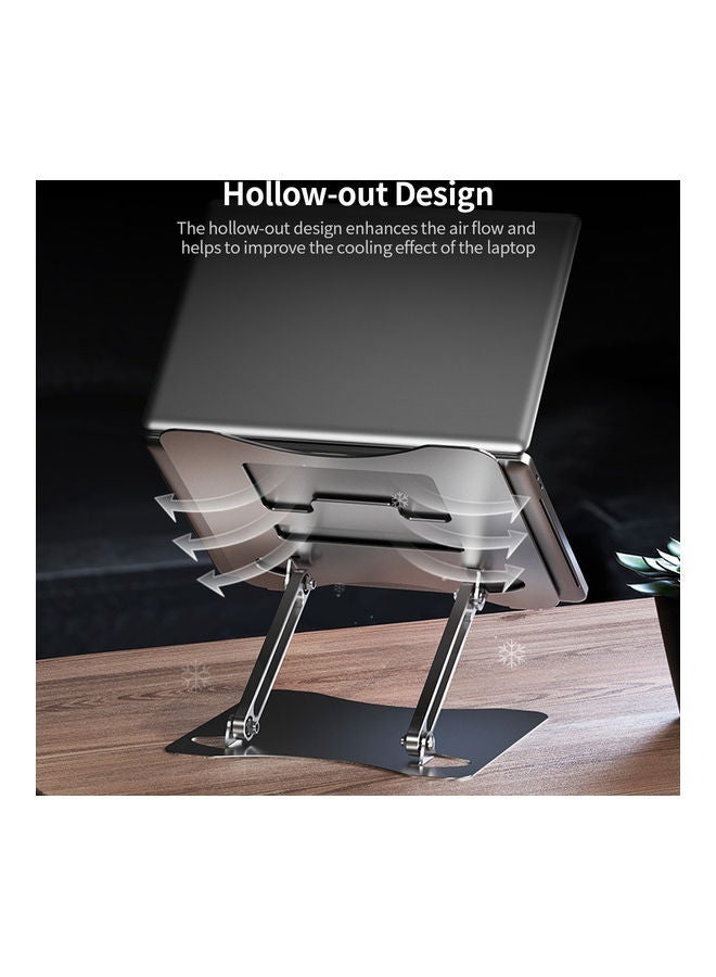 NIBEMINENT Adjustable Folding Stand for Tablet Laptop Black - Image 2