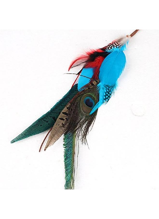 Suoirblss 1 Pc Handmade Boho Hippie Hair Extensions With Feather Clip Comb Hairpin Headdress Diy Accessories For Women Lady  - Image 4