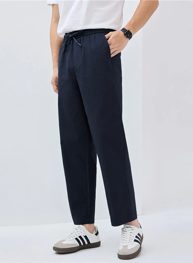 GIORDANO Men’s Regular Fit Ripstop Crop Pants