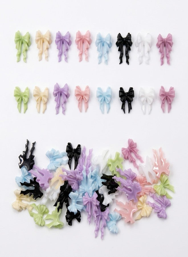 KGCGJVB 50pcs Bow Nail Charms Mini Bows for Nails Cute Design Resin Charm Set All Manicure Decor Accessories Phone Case Craft Decorations - Image 1