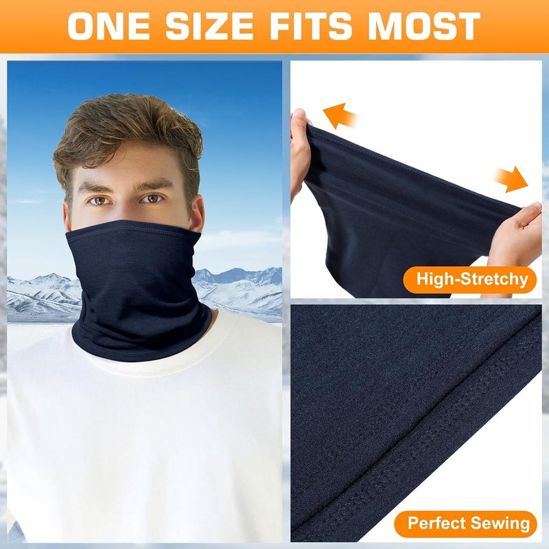 HZYH Winter Neck Warmer For Men Women, Neck Gaiter Face Ski Mask Windproof Face Cover Fleece Balaclava Scarf Cold Weather - Image 3