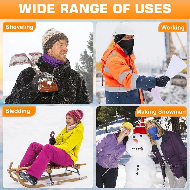 HZYH Winter Neck Warmer For Men Women, Neck Gaiter Face Ski Mask Windproof Face Cover Fleece Balaclava Scarf Cold Weather - Image 5