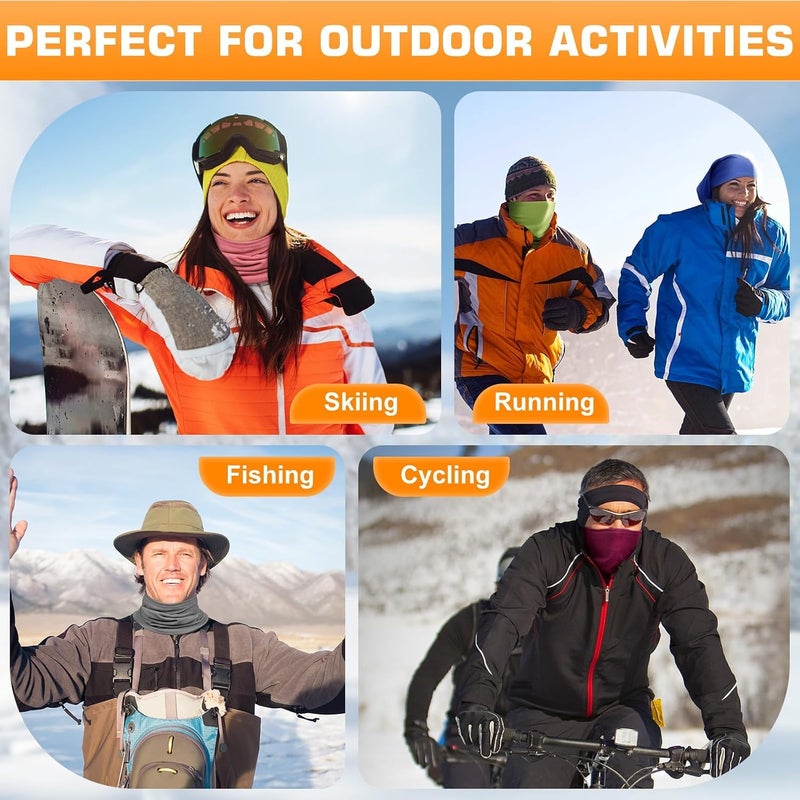 HZYH Winter Neck Warmer For Men Women, Neck Gaiter Face Ski Mask Windproof Face Cover Fleece Balaclava Scarf Cold Weather - Image 4