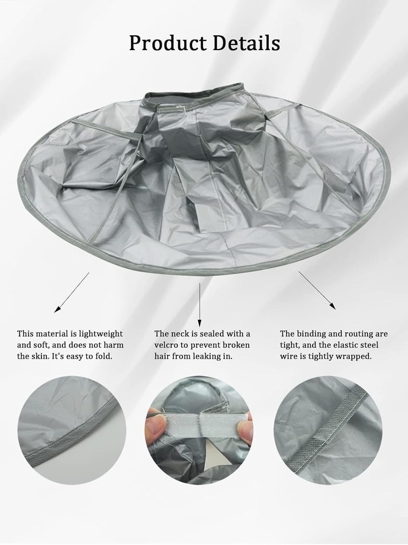 olpad Portable & Easy Clean Hair Catcher Bib for Home Haircuts and Shaving, Adjustable Anti-Static Hairdressing Cape with Clear Rim, Perfect for Mess-Free Beard Trimming and Hair Styling - Image 3