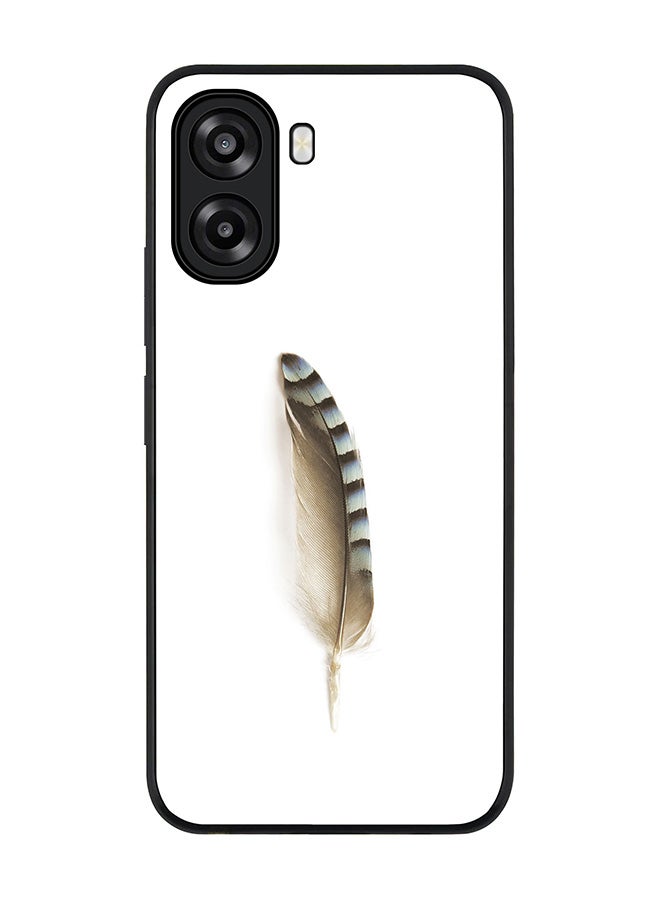 Stylizedd For Oppo A6x 5G / A6x 4G Case,Slim fit Camera Protection, Shockproof Thin Phone cover  - Lonely Feather - Image 1