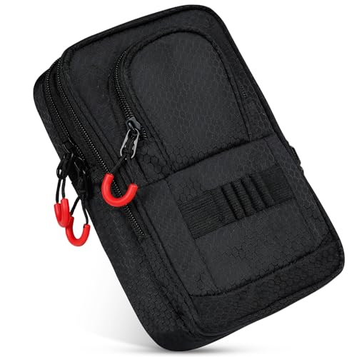 mytag Golf Ball Bag Pouch Zipper | Store 12-15 Balls, Golf Valuables Pouch Portable Outfit Organizer Bag Organizer Case Multipocket, Black - Image 1