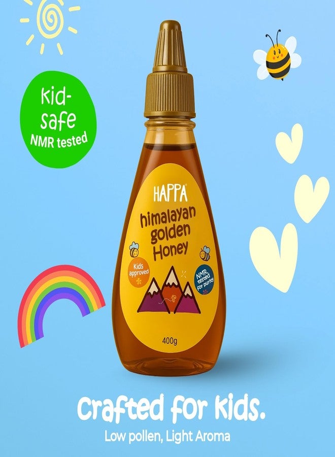 Happa Organic Himalayan Golden Honey | 100% Pure, Raw & NMR Tested | Kids Approved, Low Pollen, Mild Aroma | Natural Immunity Booster & Healthy Sweetener | Squisey Pack (400g) - Image 2