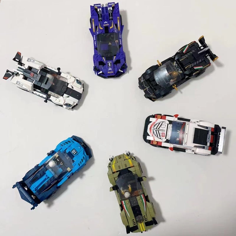 Moc Creative Home-Made Eight-Grid Car Various Models Boys Merging Car Model Ornaments Diy Building Blocks Sports Car - Image 3