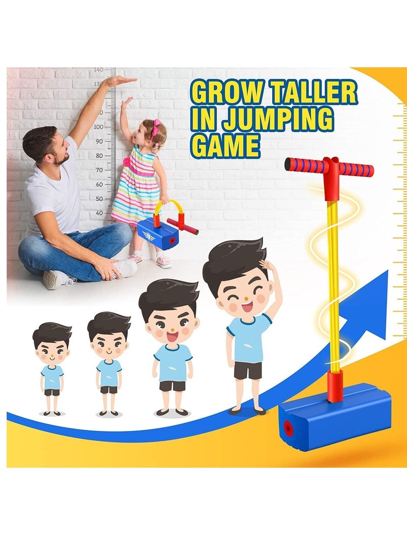 سوفام مركبة القفز بالرغوة للأطفال، عصا القفز بالرغوة، عصا القفز بالرغوة للأطفال المرح والألعاب الآمنة في الهواء الطلق والداخل في الهواء الطلق (أزرق) - Image 2